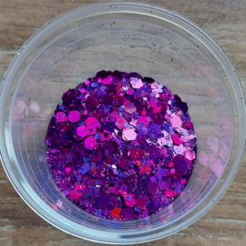 Holografische Glitter Mix - Fuchsia