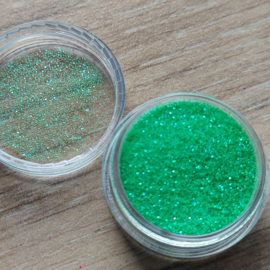 Rond doosje glitter - Groen - 30% Korting