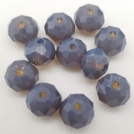 Top Facet 8 x 6 mm Disc - Lavender Greige