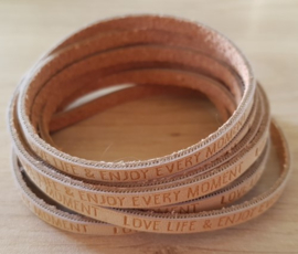 Plat Imitatie Leer - Quote: Love Life - 5 mm