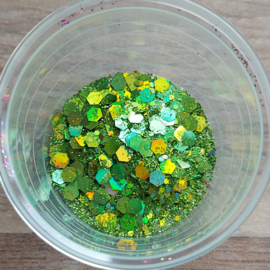 Hexagon Holografische Glitter - Light Green