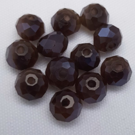 Top Facet 6 x 4 mm Disc - Ginger Brown