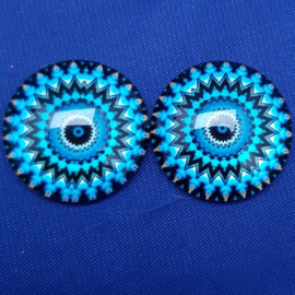 Mandala Blauw 25 mm