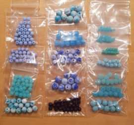 Acryl & Glas Kralen Pakket - Blauw
