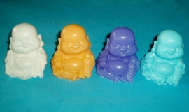Baby Boeddha met Geluksmuntjes in Mica Pastel Kleuren