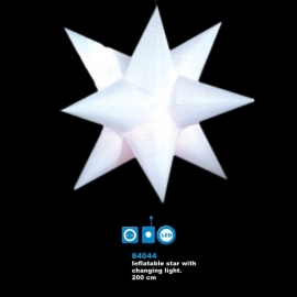 Opblaasbare ster met LED verlichting (huurprijs)