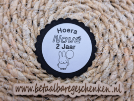 Gepersonaliseerde sticker "Verjaardag Nijntje"