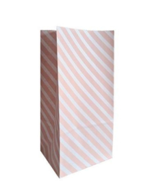 Cadeauzak "Stripes" Roze Middel