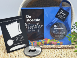 Opener cadeauset meester "Stoer"