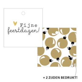 Cadeaulabel "Fijne Feestdagen"