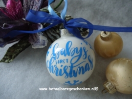 Originele kerstbal babyblauw