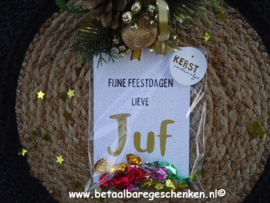 Kaart Fijne Feestdagen Juf