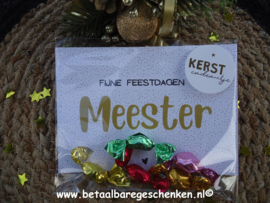 Kaart Fijne Feestdagen Meester