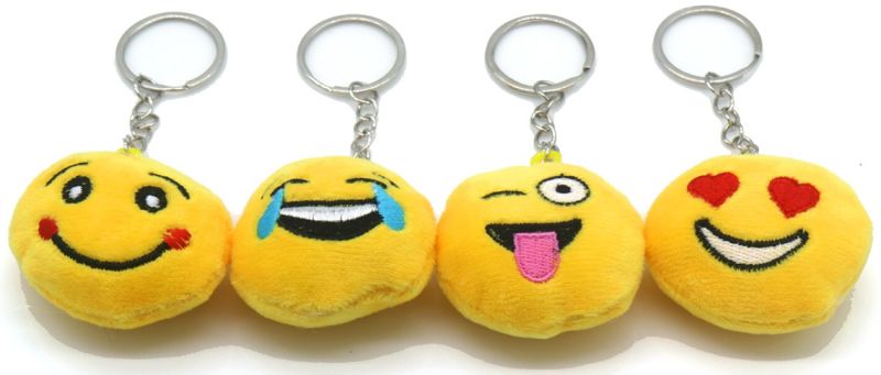 Uitdeel sleutelhanger "Smile" pluche