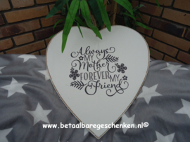 Houten hart "Mother"