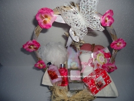 In Opdracht "Cadeaumand roze/natuur"