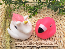 Kant en klare traktatie "Badfiguur Unicorn/Flamingo"