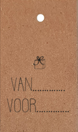 Cadeaukaartje "Van...Voor"