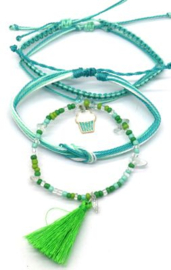 Armbandenset Ibizastyle Turquoise