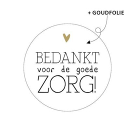 Sticker "Bedankt voor de goede zorg"