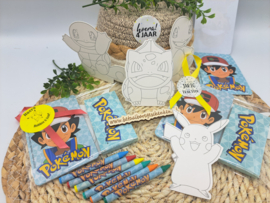 Kant en klare traktatie "Pokemon" kleuren
