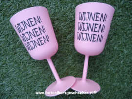 Wijnglazen "wijnen" roze