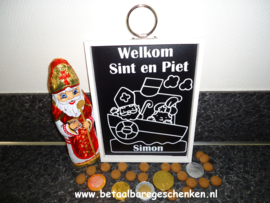 Welkom bord Sint en Piet met naam