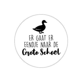 Sticker "Er gaat er eendje...grote school"