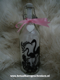 Fles "Flamingo" roze licht