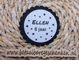 Gepersonaliseerde sticker "Verjaardag stip"