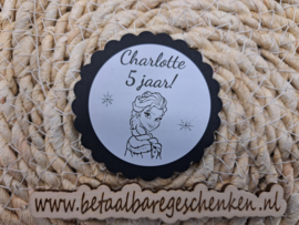 Gepersonaliseerde sticker "Verjaardag Frozen"