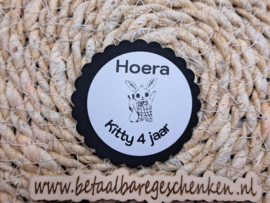 Gepersonaliseerde sticker "Verjaardag Bing"