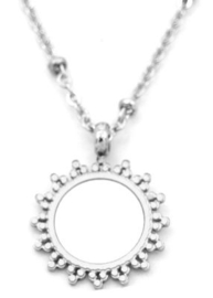Ketting RVS zon zilver