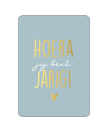Wenskaart "Hoera jij bent jarig"