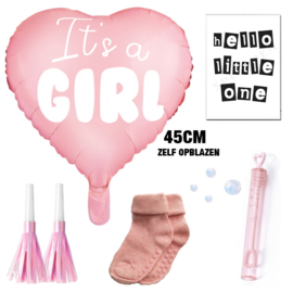 Ballon cadeaupakket "Girl"