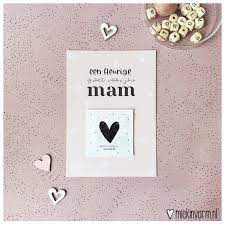 Ansichtkaart met bloemzaadjes Mama