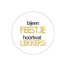 Sticker "Feestje en Lekkers"