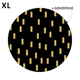 Sticker "Lines zwart/goud" groot