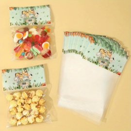 Traktatiezakjes "Jungle met stickers"