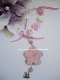 Zeepketting "Roze bloem"