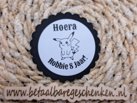 Gepersonaliseerde sticker "Verjaardag Pokemon"
