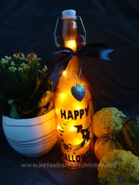 Verlichte fles Halloween heks