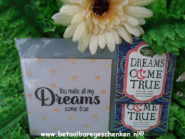 Houten onderzetter "Dreams"