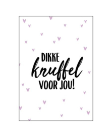 Wenskaart "Dikke knuffel voor jou"