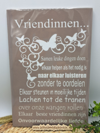 Tekstbord "Vriendinnen"