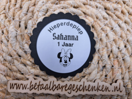Gepersonaliseerde sticker "Verjaardag Minnie"