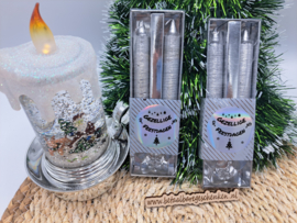 Kaarsenset zilver "Feestdagen"