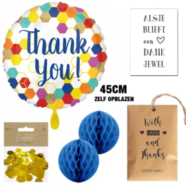 Ballon cadeaupakket "Thank You"