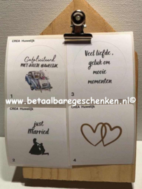 Waxinelichtjes met verborgen afbeeldingen "Huwelijk"