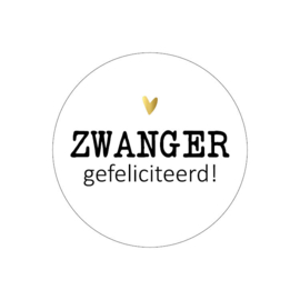 Sticker "Zwanger gefeliciteerd"